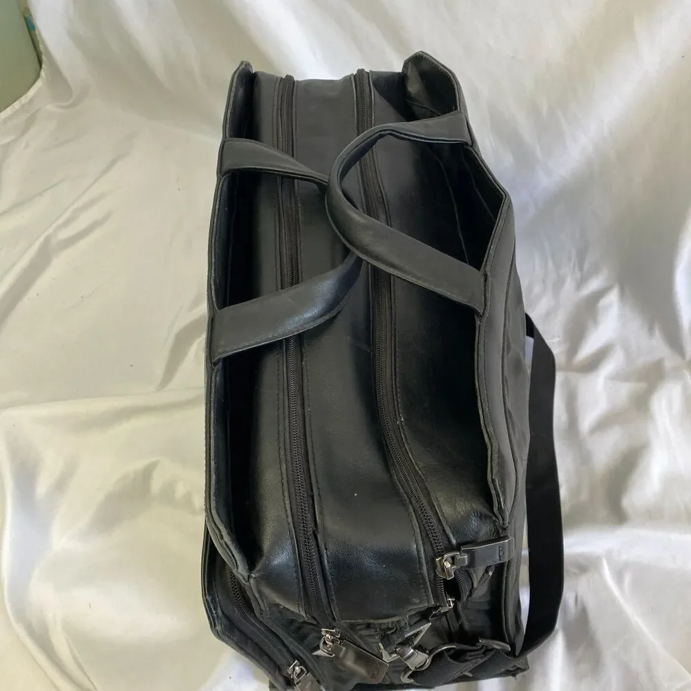 TUMI Laptop Bag Leather Nylon Briefcase Business Travel 2961D Crossbody Messenge